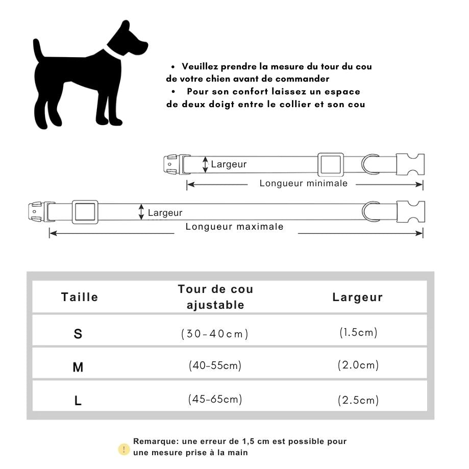 Collier Réfléchissant pour Chien – Nylon Renforcé, Réglable, Sécurisant pour Balades Nocturnes