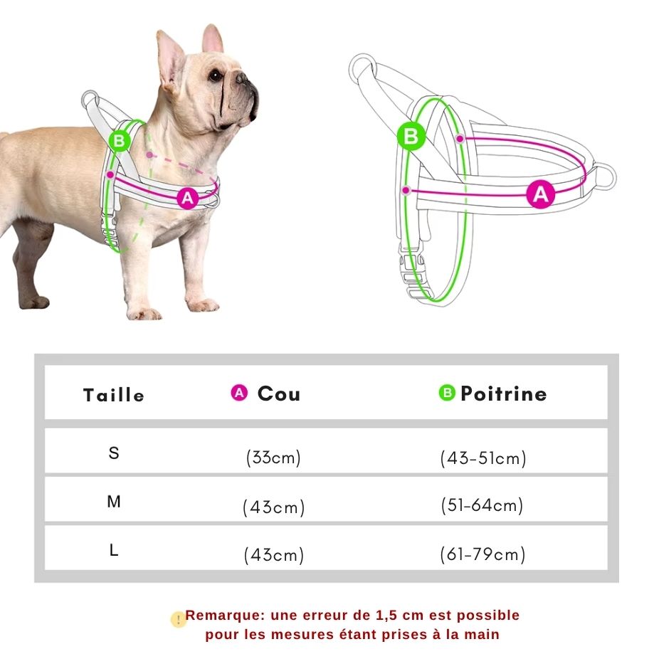 Harnais Anti-Traction Coloré pour Chien – Sécurisé, Réglable & Confortable avec Double Attache