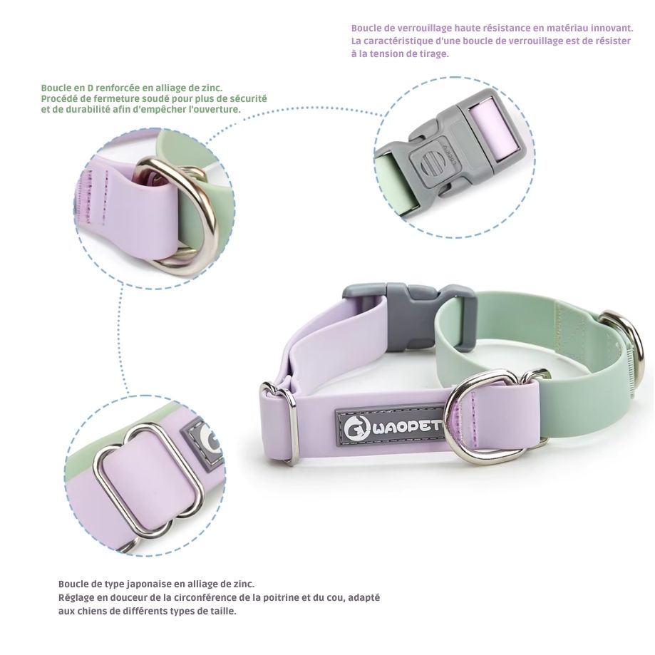 Collier de Chien Étanche en PVC Premium – Réglable, Résistant & Ultra Confortable | Idéal Dressage, Promenade & Sport Canin | Anti-Odeur & Séchage Rapide (Nouveau 2025)