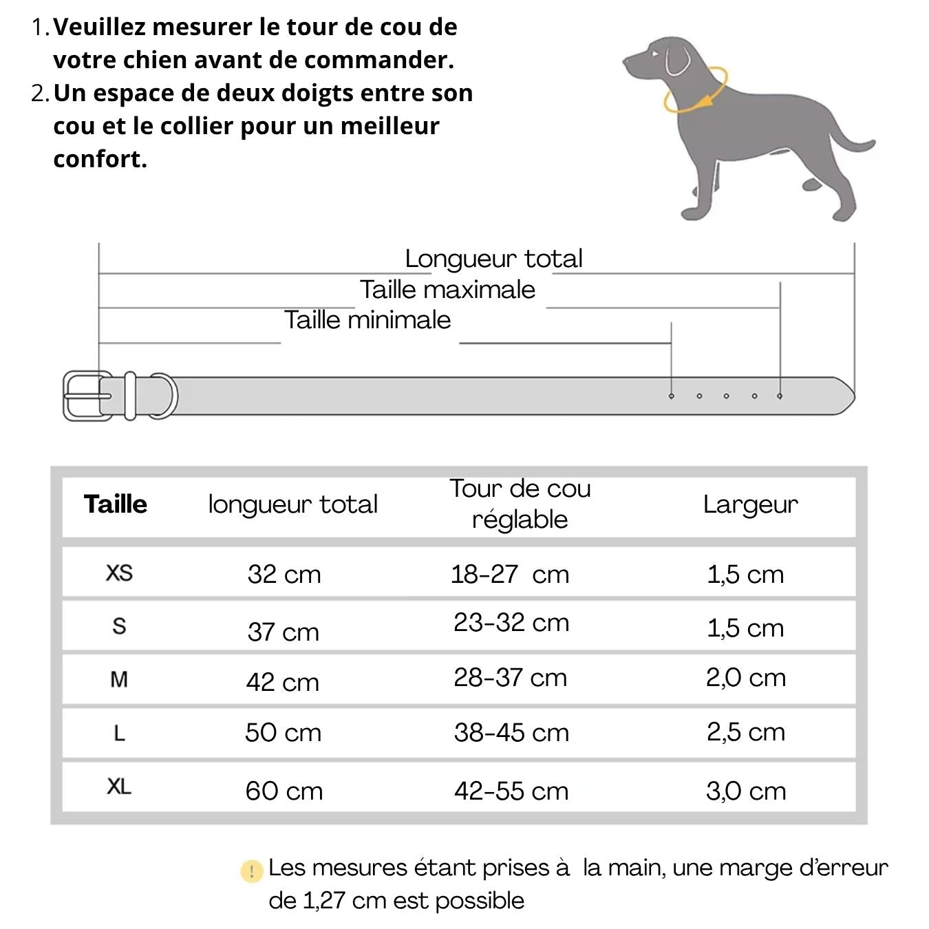 Collier Personnalisé pour Chien en Cuir PU – Gravure Gratuite du Nom & Numéro | Réglable, Confortable et Élégant pour Petits, Moyens et Grands Chiens