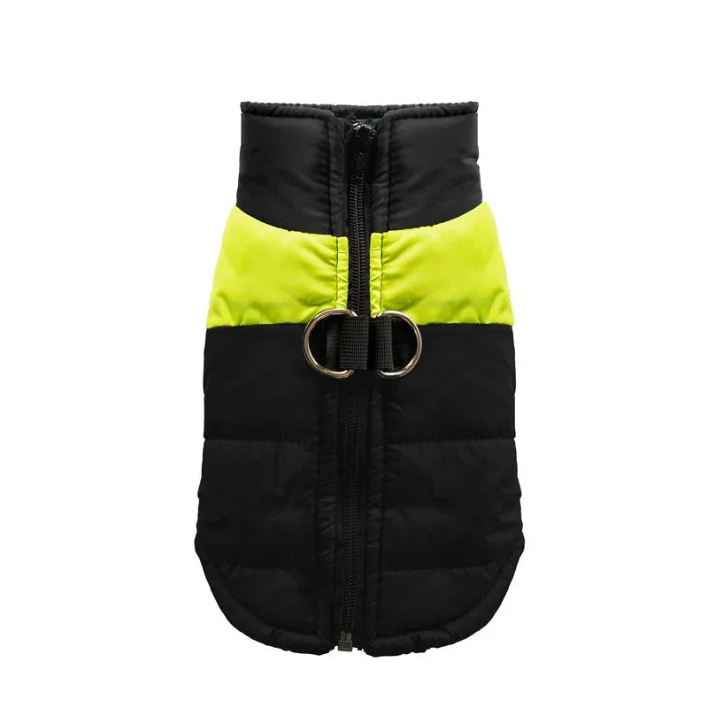 Manteau d’hiver imperméable pour chien | Gilet chaud matelassé rembourré, fermeture éclair, coupe-vent, confortable (S à 5XL) pour petits à grands chiens