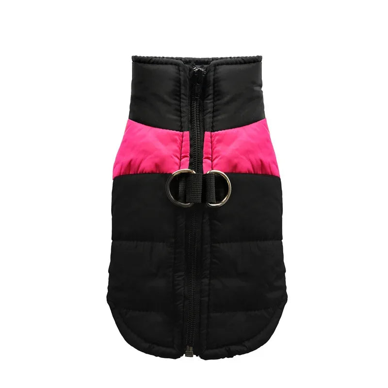 Manteau d’hiver imperméable pour chien | Gilet chaud matelassé rembourré, fermeture éclair, coupe-vent, confortable (S à 5XL) pour petits à grands chiens