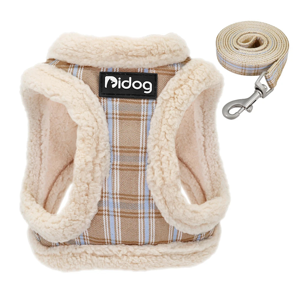 Harnais doux pour chien et chat, gilet rembourré sans traction, pour Chihuahua, chiot, ensemble de laisse réglable pour petits et moyens chiens, bouledogue français