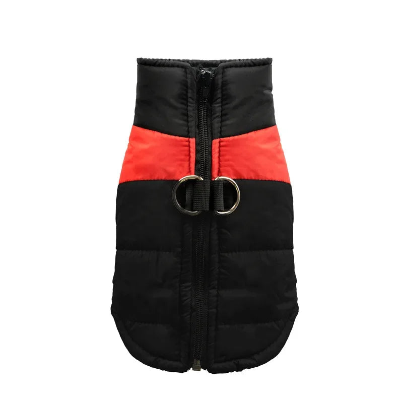 Manteau d’hiver imperméable pour chien | Gilet chaud matelassé rembourré, fermeture éclair, coupe-vent, confortable (S à 5XL) pour petits à grands chiens