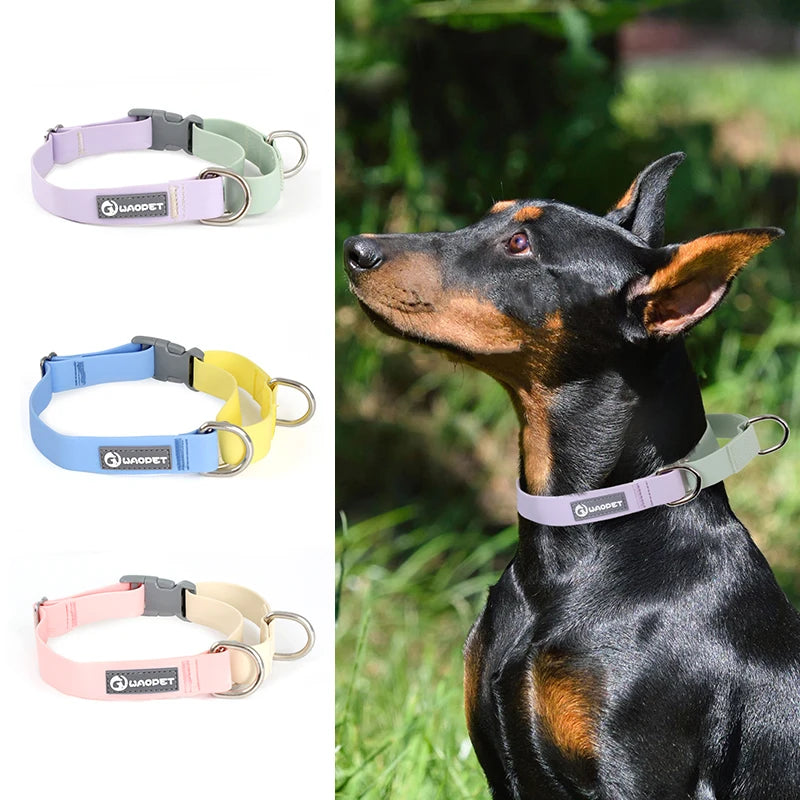 Collier de Chien Étanche en PVC Premium – Réglable, Résistant & Ultra Confortable | Idéal Dressage, Promenade & Sport Canin | Anti-Odeur & Séchage Rapide (Nouveau 2025)