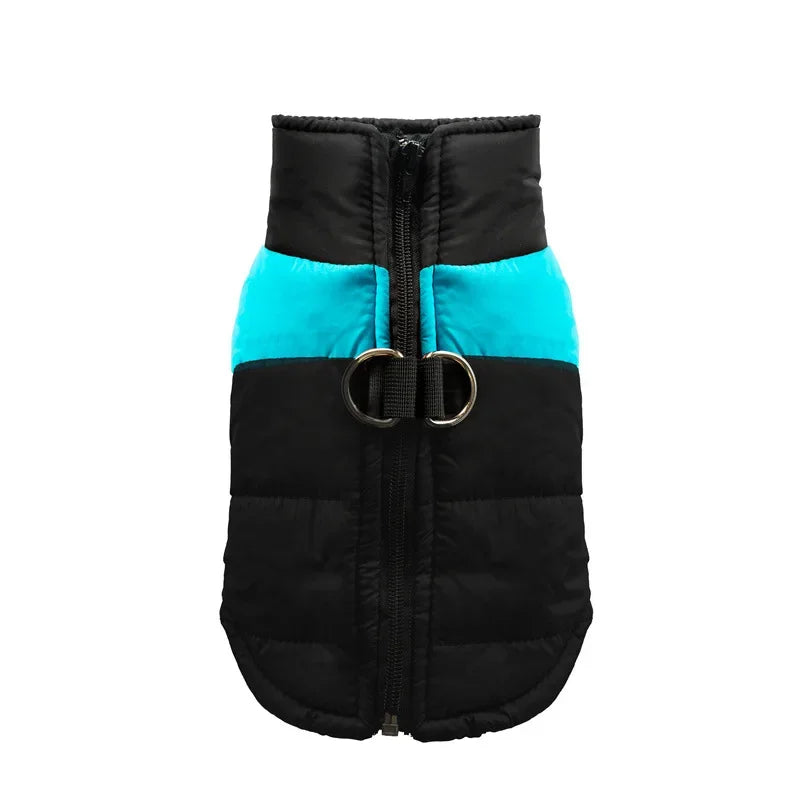 Manteau d’hiver imperméable pour chien | Gilet chaud matelassé rembourré, fermeture éclair, coupe-vent, confortable (S à 5XL) pour petits à grands chiens