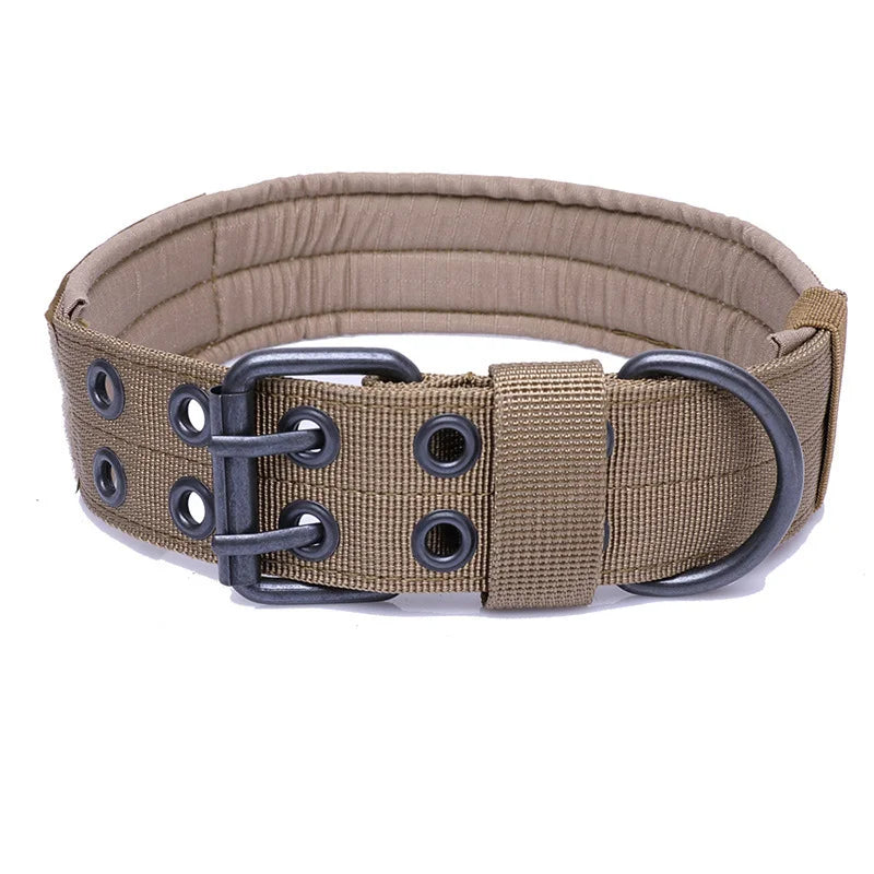 Collier Tactique Militaire pour Chien – Nylon Renforcé & Rembourré | Réglable, Résistant et Confortable – Idéal Dressage, Berger Allemand, Malinois, Chien de Service