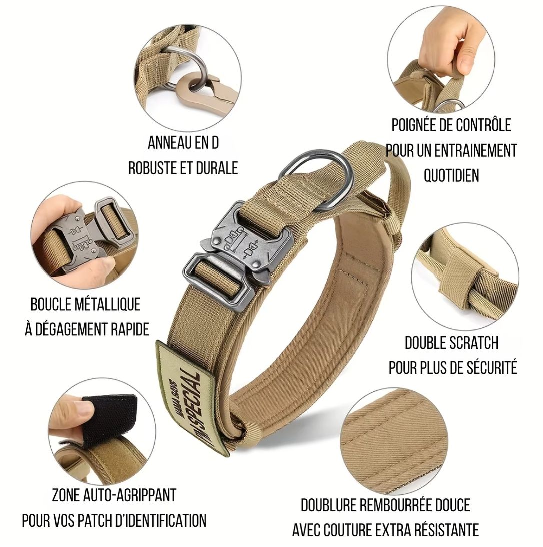 Collier Tactique Militaire™ pour Chien – Résistant, Confortable & Sécurisé