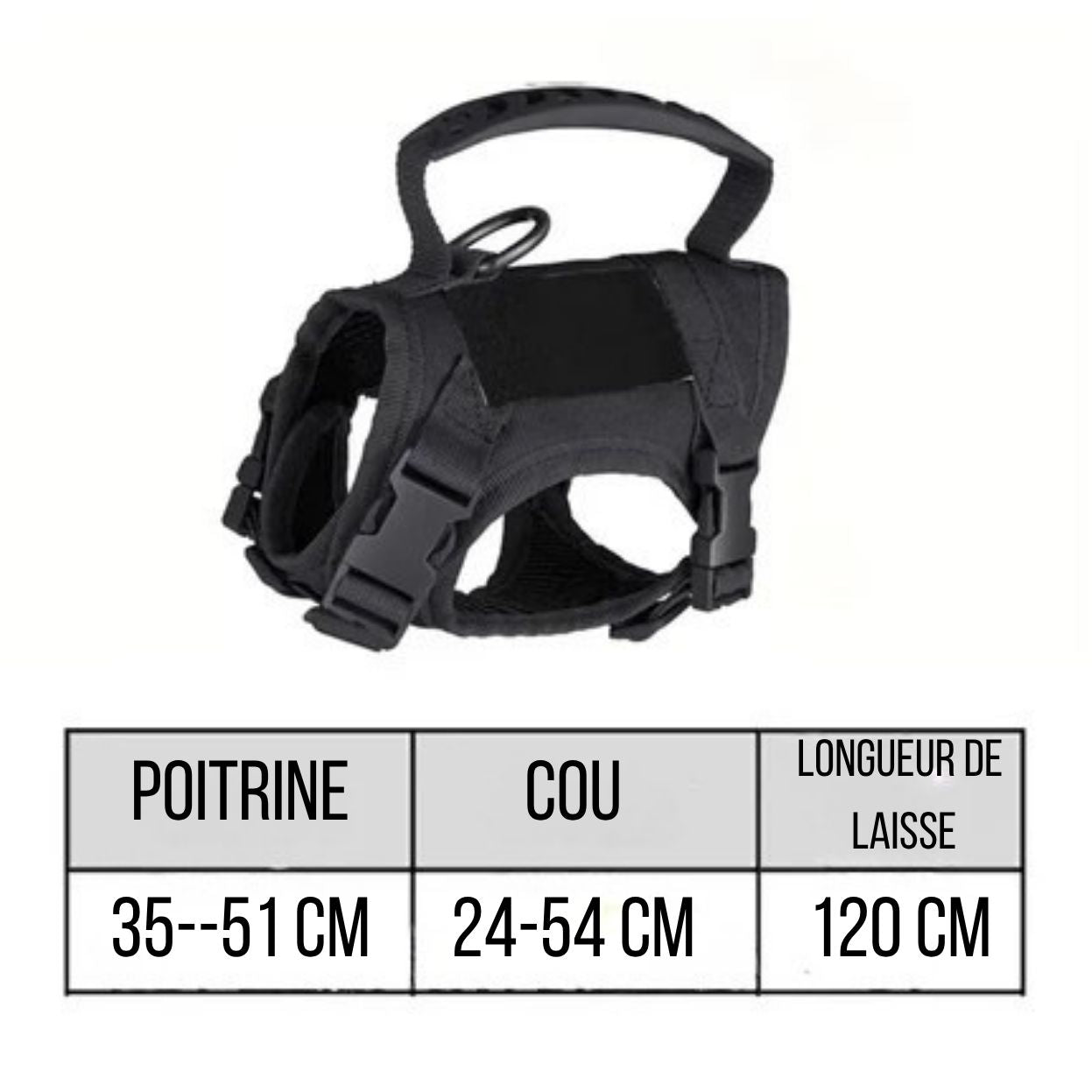 Harnais tactique pour chat et petit chien – Sécurité, confort et style militaire disponible en plusieurs couleurs